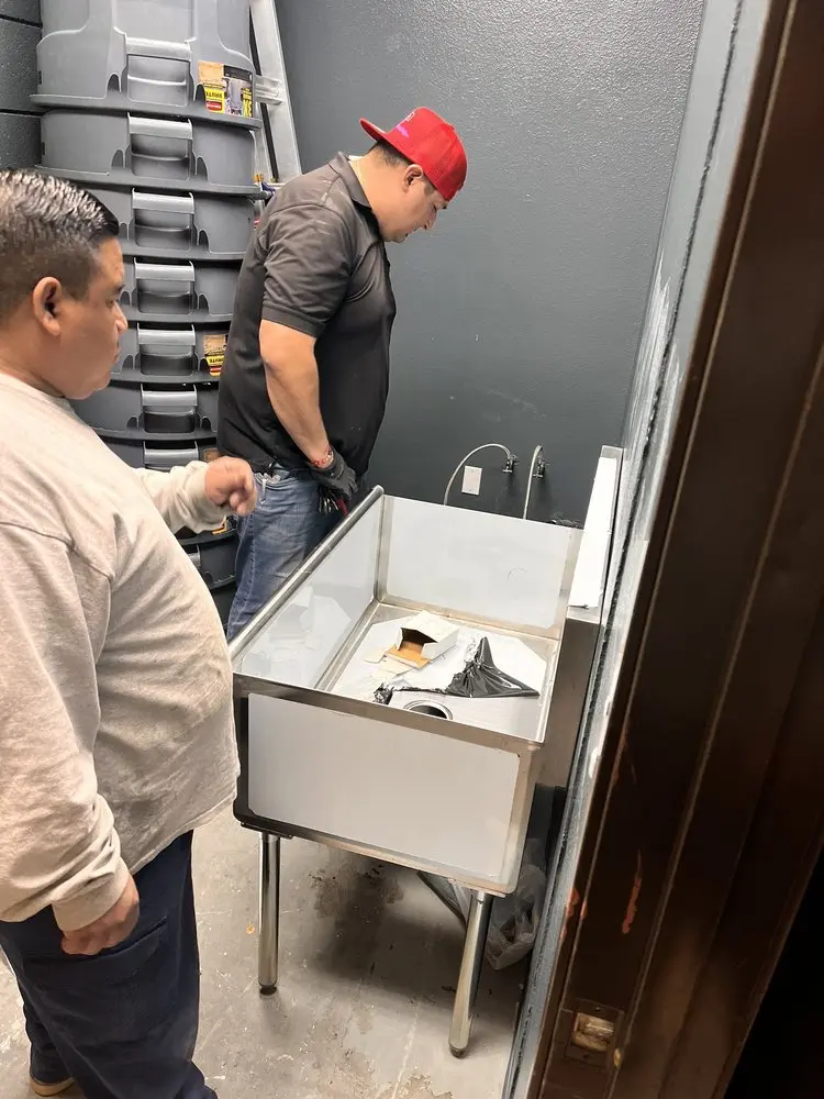 Commercial plumbing and sink installation in Eddy